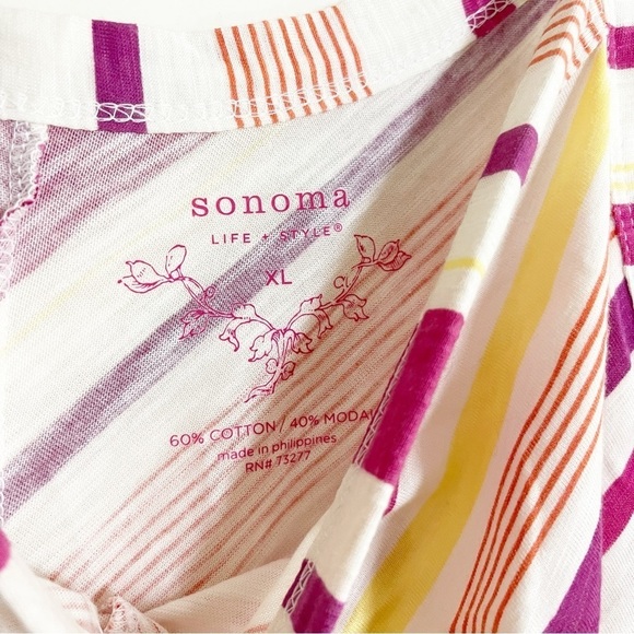 ✨NEW!✨ SONOMA Women’s Fuchsia Striped Maxi Dress - X-Large - Picture 4 of 10